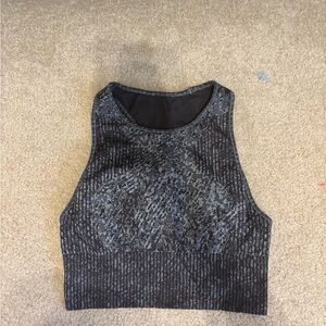 lululemon athletica Black and Gray Patterned Tank Top